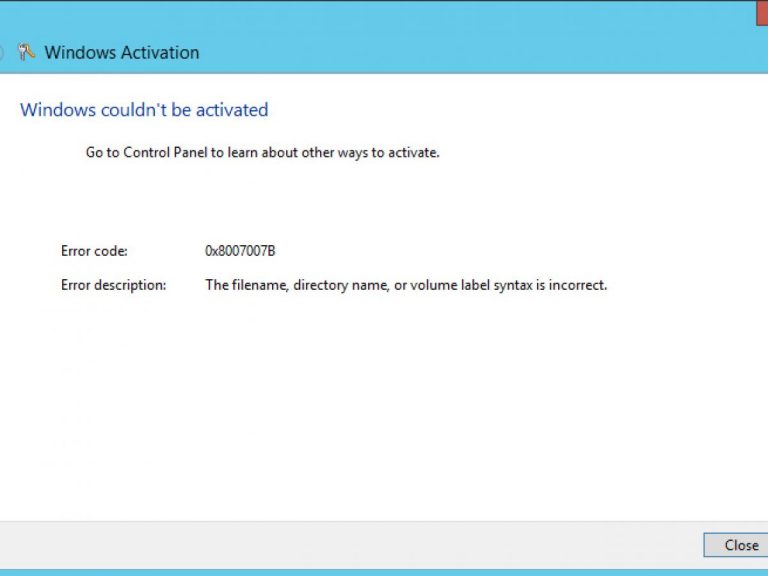 How To Fix 0x8007007B Activation Error - Microsoft Watch