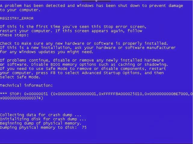 How To Fix Blue Screen Registry Error 0x00000051 Microsoft Watch
