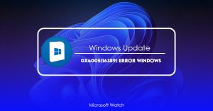 Ошибка 0x4005 16389 при обновлении windows